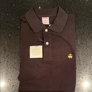 Men's Brooks Brothers Black Polo Shirt with Embroidered Logo